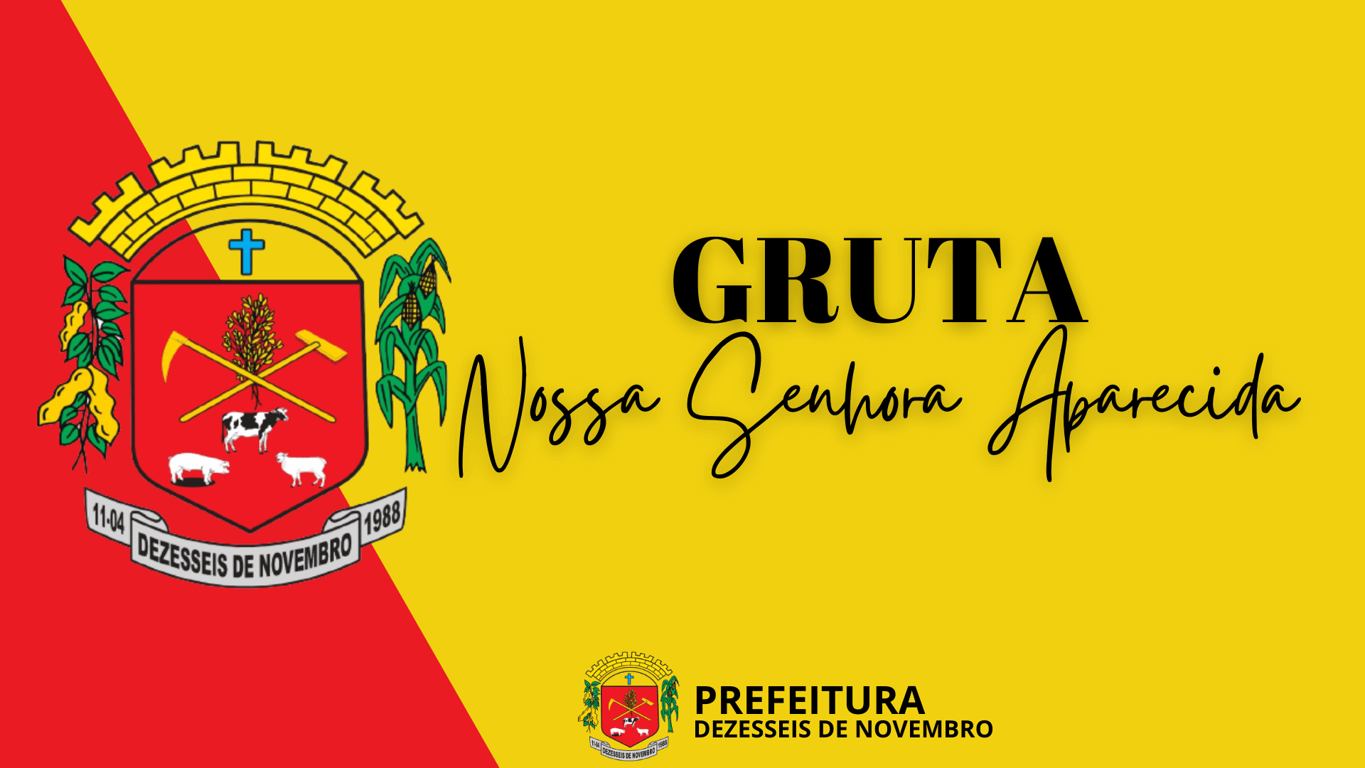 BENÇÃO DE INAUGURAÇÃO DA GRUTA NOSSA SENHORA APARECIDA.